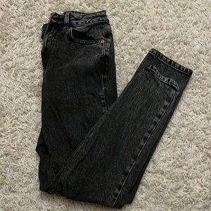 GARAGE Acid Wash Mom Jeans